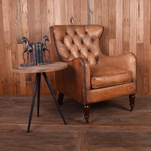 Load image into Gallery viewer, Bordeaux Vintage Leather Armchair