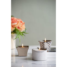 Load image into Gallery viewer, Navya Silver Herringbone Candles Set of 3