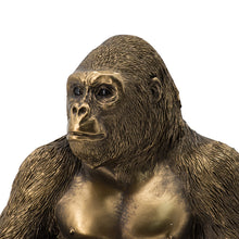 Load image into Gallery viewer, Bronze Gorilla Statue