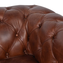Load image into Gallery viewer, Hampton Court Aged Leather Chesterfield Armchair