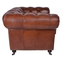 Load image into Gallery viewer, Hampton Court Aged Leather Chesterfield Armchair
