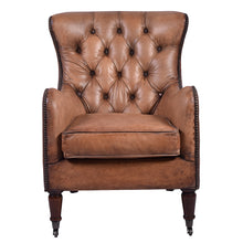 Load image into Gallery viewer, Bordeaux Vintage Leather Armchair