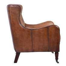 Load image into Gallery viewer, Bordeaux Vintage Leather Armchair