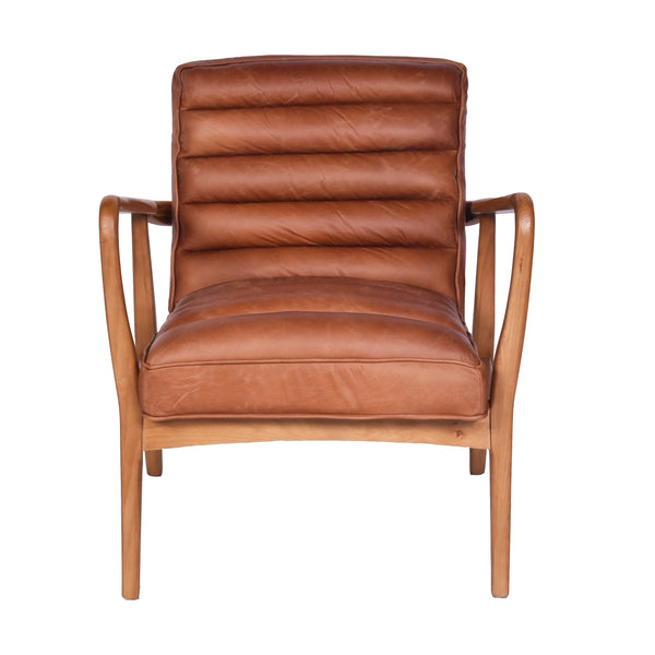 Copen Armchair in Distressed Toffee Leather Alliance Furniture