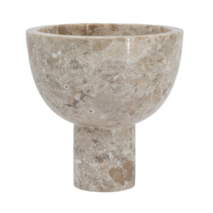 Round Marble Pedestal Bowl