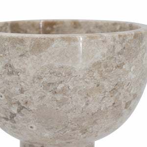Round Marble Pedestal Bowl