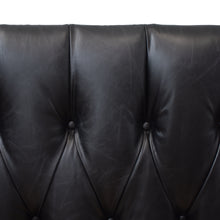 Load image into Gallery viewer, Chesterfield Leather Bedhead in Worn Coal - Queen

