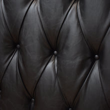 Load image into Gallery viewer, Chesterfield Leather Bedhead in Worn Coal - Queen
