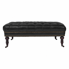 Load image into Gallery viewer, Chesterfield Leather Coffee Table in Worn Coal
