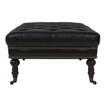 Load image into Gallery viewer, Chesterfield Leather Coffee Table in Worn Coal
