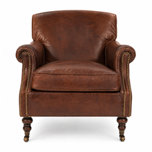 Load image into Gallery viewer, Lador Aged Leather Armchair
