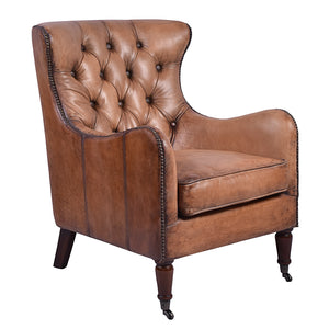 Bordeaux Vintage Leather Armchair