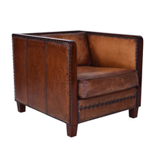 Load image into Gallery viewer, Deco Vintage Leather Armchair
