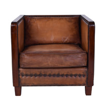 Load image into Gallery viewer, Deco Vintage Leather Armchair
