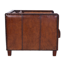 Load image into Gallery viewer, Deco Vintage Leather Armchair
