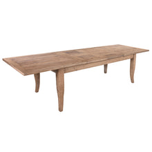 Load image into Gallery viewer, Curved Leg Elm Double Extension Dining Table
