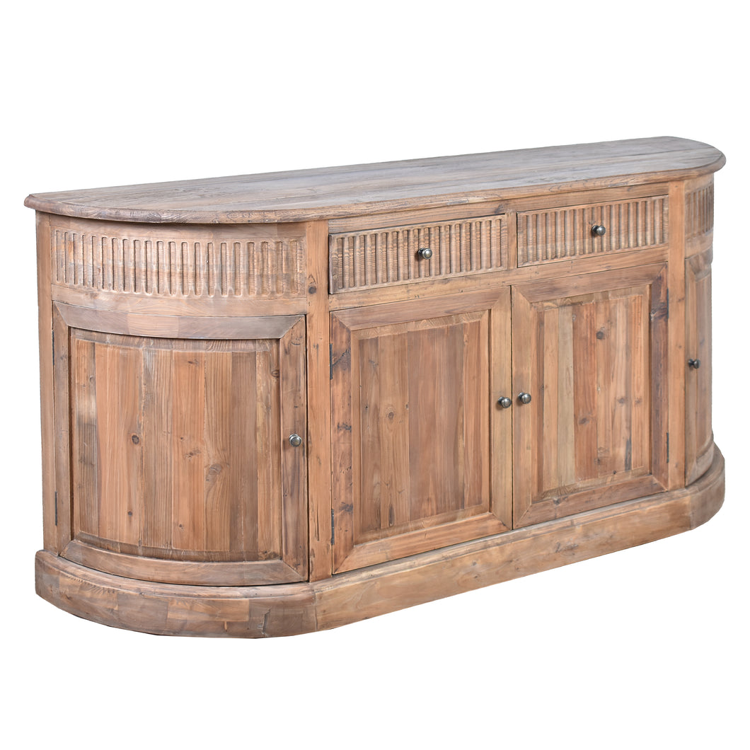 French Vintage Curved Sideboard