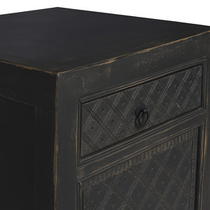 Chongshan Bedside Cabinet Pair - Black
