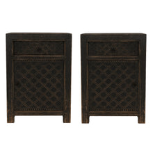 Load image into Gallery viewer, Chongshan Bedside Cabinet Pair - Black
