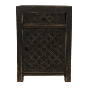Chongshan Bedside Cabinet Pair - Black