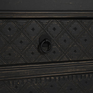 Chongshan Bedside Cabinet Pair - Black