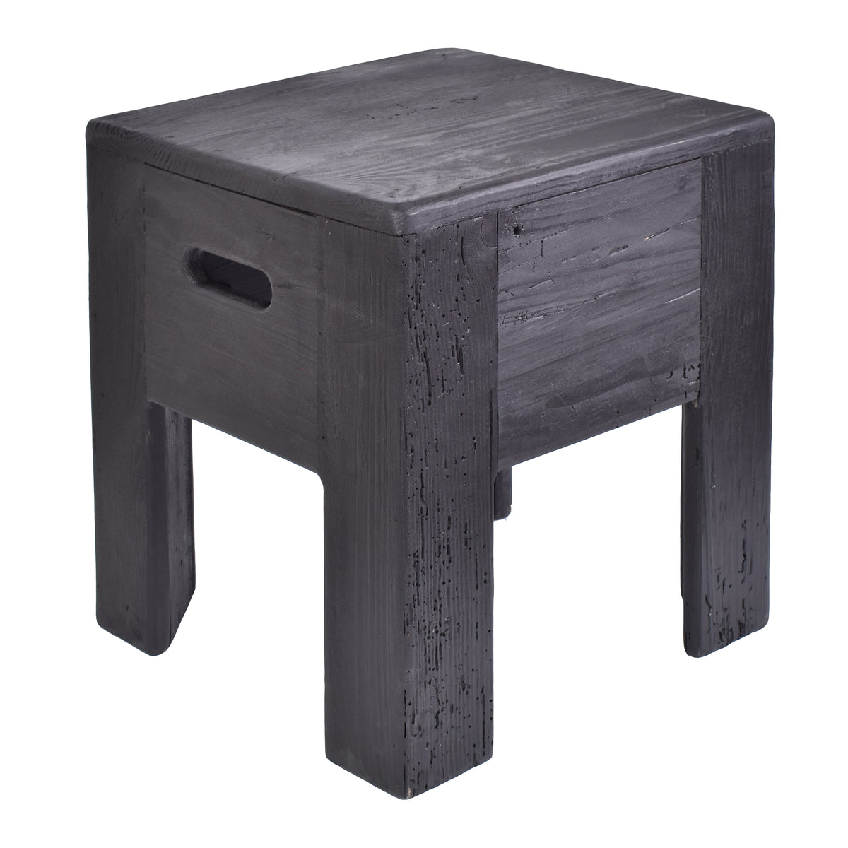 Reclaimed Stacking Stool in Black – Alliance Furniture