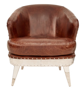 Harley Aged Leather Armchair