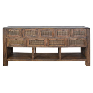 Westham 9 Drawer Sideboard in Honey Brown