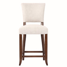 Load image into Gallery viewer, Deco Dove Grey Linen Counter Stool with Maron Legs
