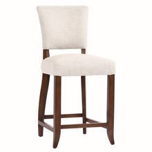 Load image into Gallery viewer, Deco Dove Grey Linen Counter Stool with Maron Legs
