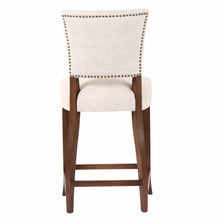 Load image into Gallery viewer, Deco Dove Grey Linen Counter Stool with Maron Legs
