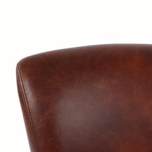 Load image into Gallery viewer, Deco Waxed Leather Counter Stool with Maron Legs
