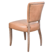 Load image into Gallery viewer, Deco Caramel Leather Dining Chair with White Wash Legs
