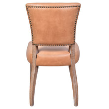 Load image into Gallery viewer, Deco Caramel Leather Dining Chair with White Wash Legs
