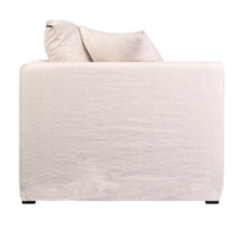 Load image into Gallery viewer, Chalet 3.5 Seat Slip Cover Sofa in Salt &amp; Pepper Linen
