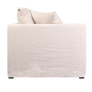 Chalet 3.5 Seat Slip Cover Sofa in Salt & Pepper Linen
