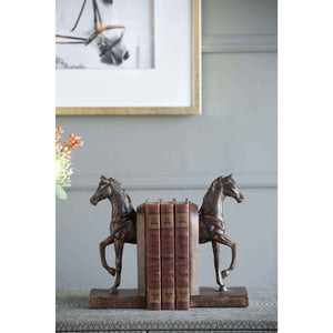 Horse Bookends in Brown (Set of 2)
