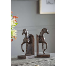 Load image into Gallery viewer, Horse Bookends in Brown (Set of 2)
