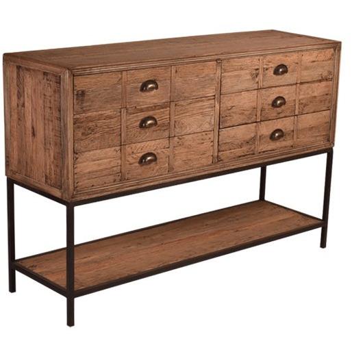 Officer 6 Drawer Chest with Shelf Alliance Furniture